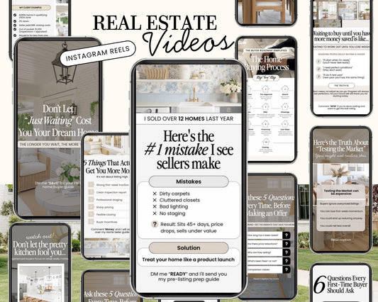 Real Estate Video Instagram Reels | Faceless Real Estate Videos | Real Estate Social Media Content | Real Estate Marketing Templates Tiktok