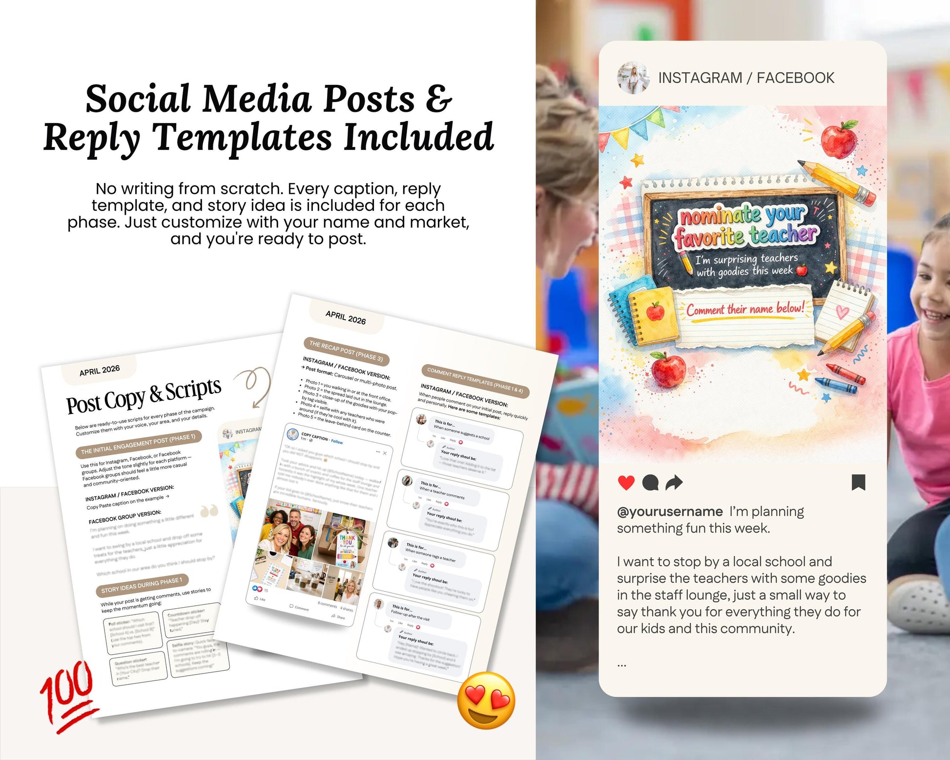 The image is a collage of two photos. The left photo shows a person sitting on the floor, while the right photo features a child sitting on the floor, both smiling. The collage includes text and social media elements, such as a Facebook page and a Twitter feed.