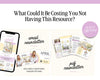 The image is a collage of various real estate-related materials, including a smartphone displaying a real estate app, brochures, and a flyer. The text asks "What Could It Be Costing You Not Having This Resource?" and includes options like an email newsletter, a brochure, and a flyer. The image does not contain any redundancy or vague descriptions, and it does not begin with phrases like "The image depicts" or "The image displays."