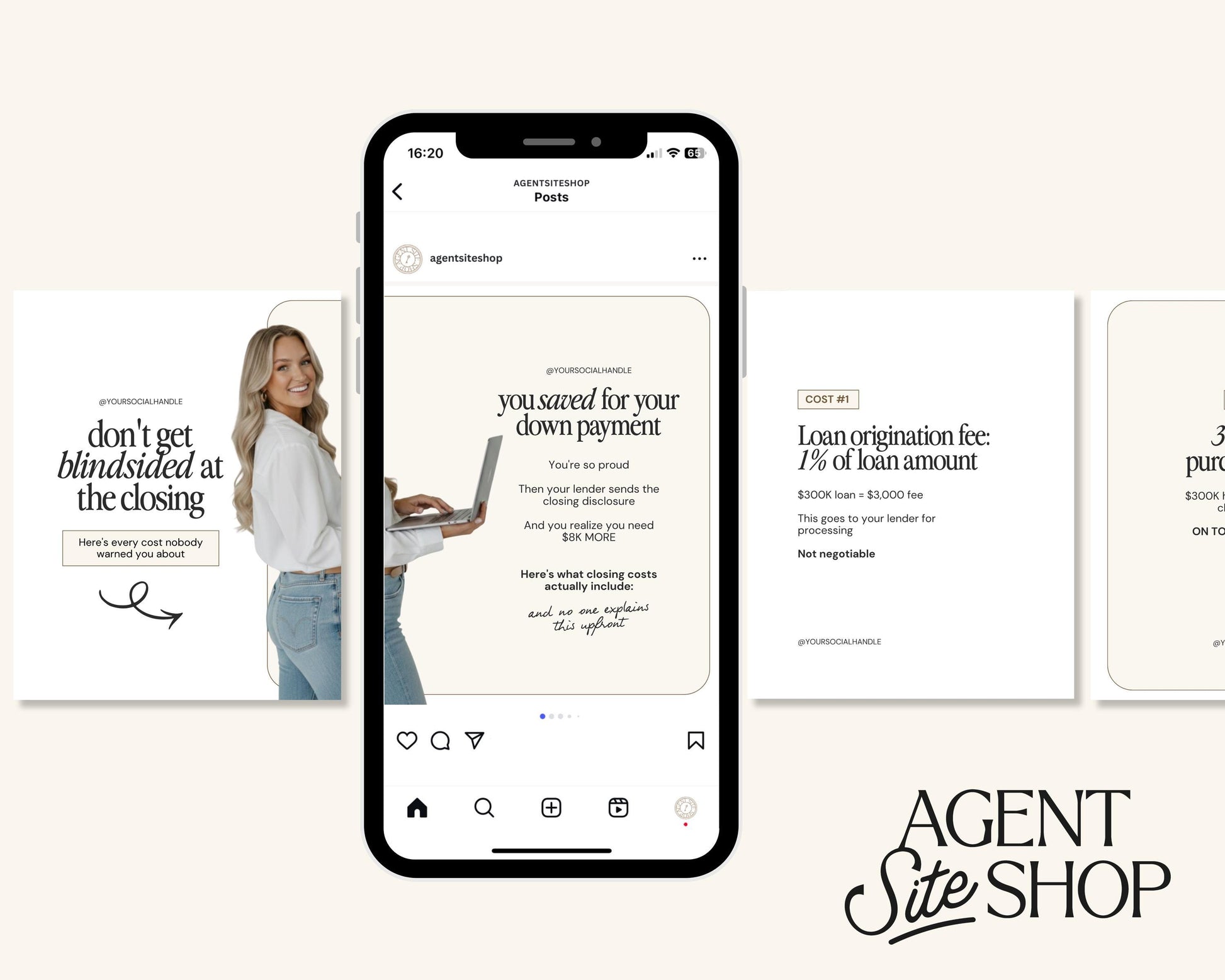 April Real Estate Social Media Content Canva Bundle + Captions | Real Estate Agent Instagram Content | Real Estate Marketing Canva Template