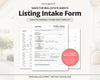 Real Estate Listing Presentation Property Intake Listing Appointment Checklist Listing Process Seller Questionnaire Editable Canva Template