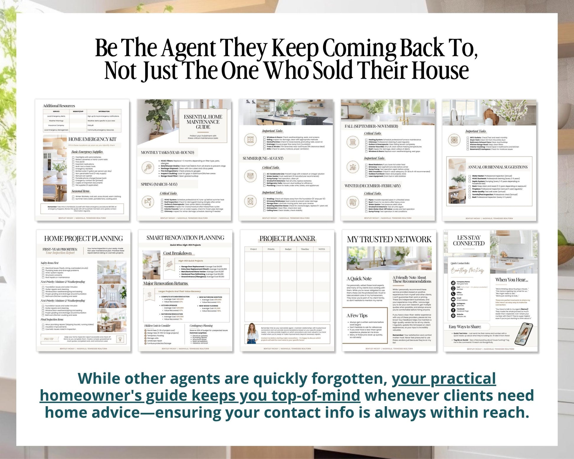 28 Page Closing Day Binder | Home Buyer Guide | Real Estate | Home Owner Packer | Realtor Marketing | New Home Owner Guide | Closing Gift