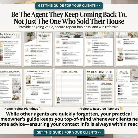28 Page Closing Day Binder | Home Buyer Guide | Real Estate | Home Owner Packer | Realtor Marketing | New Home Owner Guide | Closing Gift