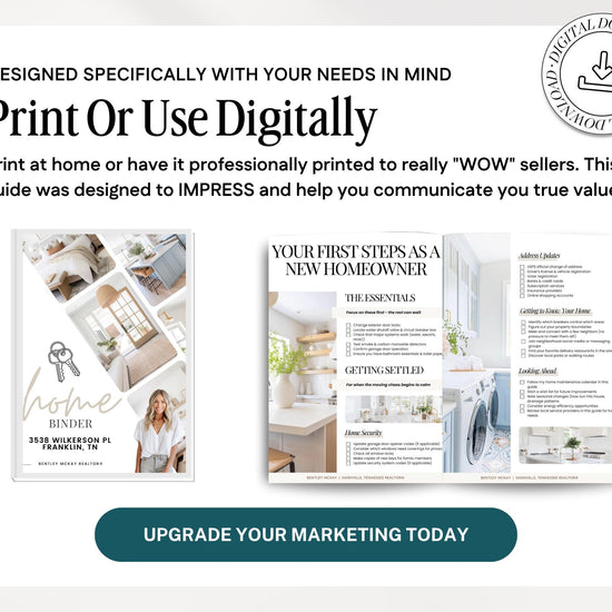 28 Page Closing Day Binder | Home Buyer Guide | Real Estate | Home Owner Packer | Realtor Marketing | New Home Owner Guide | Closing Gift