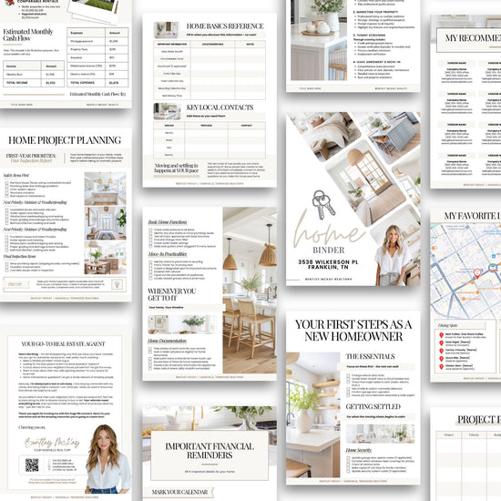 28 Page Closing Day Binder | Home Buyer Guide | Real Estate | Home Owner Packer | Realtor Marketing | New Home Owner Guide | Closing Gift