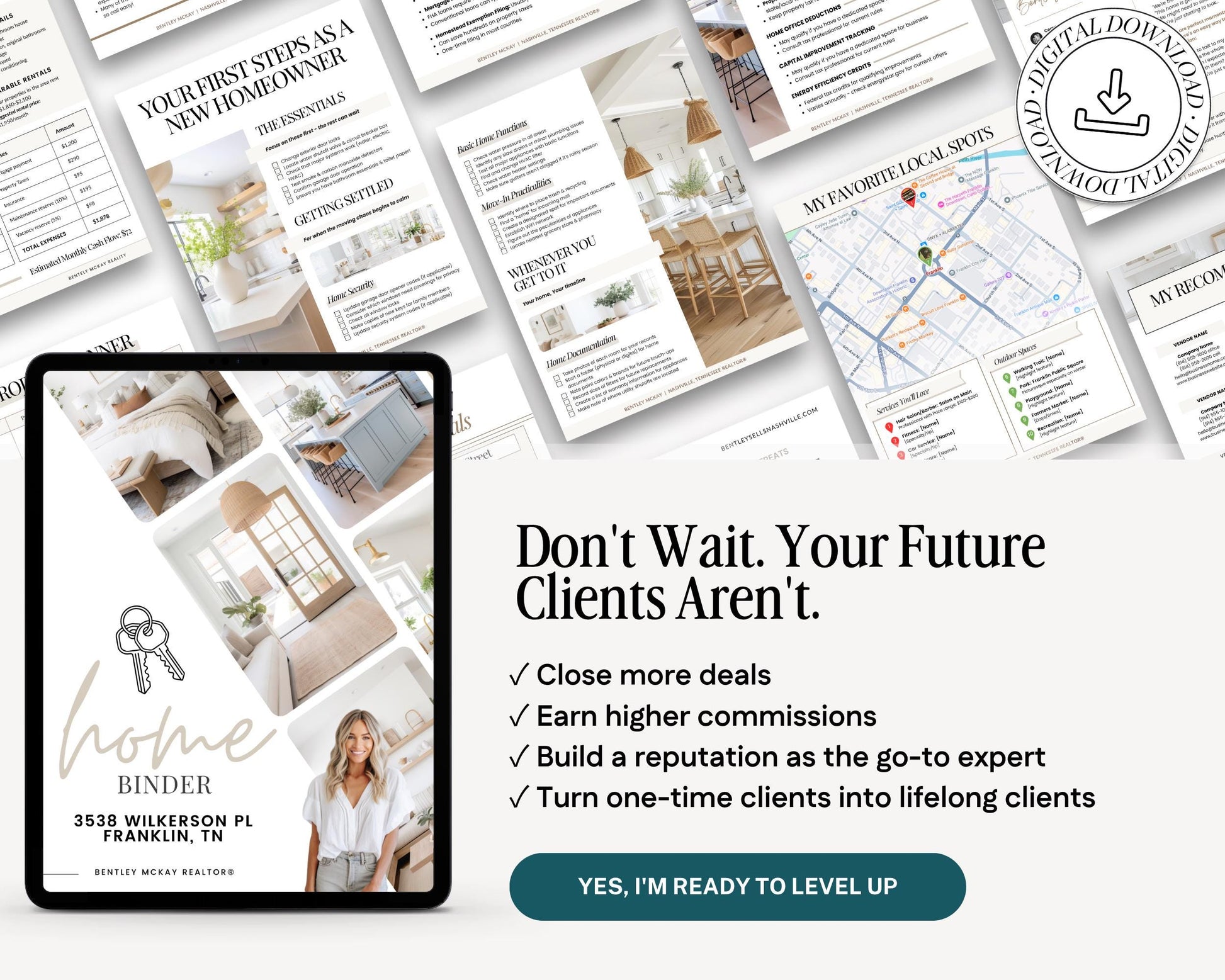 28 Page Closing Day Binder | Home Buyer Guide | Real Estate | Home Owner Packer | Realtor Marketing | New Home Owner Guide | Closing Gift