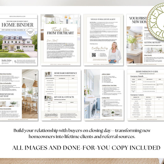 28 Page Closing Day Binder | Home Buyer Guide | Real Estate | Home Owner Packer | Realtor Marketing | New Home Owner Guide | Closing Gift