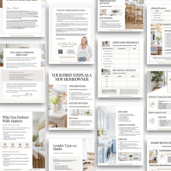 28 Page Closing Day Binder | Home Buyer Guide | Real Estate | Home Owner Packer | Realtor Marketing | New Home Owner Guide | Closing Gift
