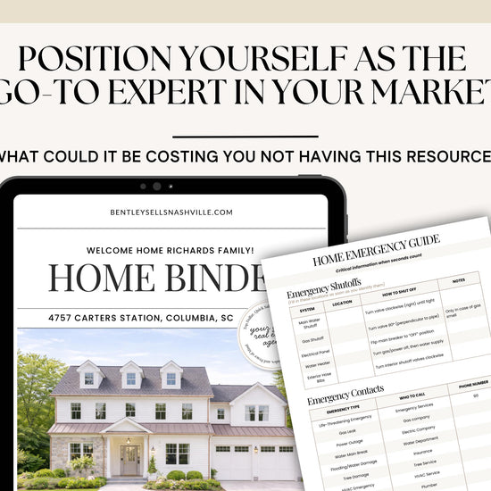 28 Page Closing Day Binder | Home Buyer Guide | Real Estate | Home Owner Packer | Realtor Marketing | New Home Owner Guide | Closing Gift