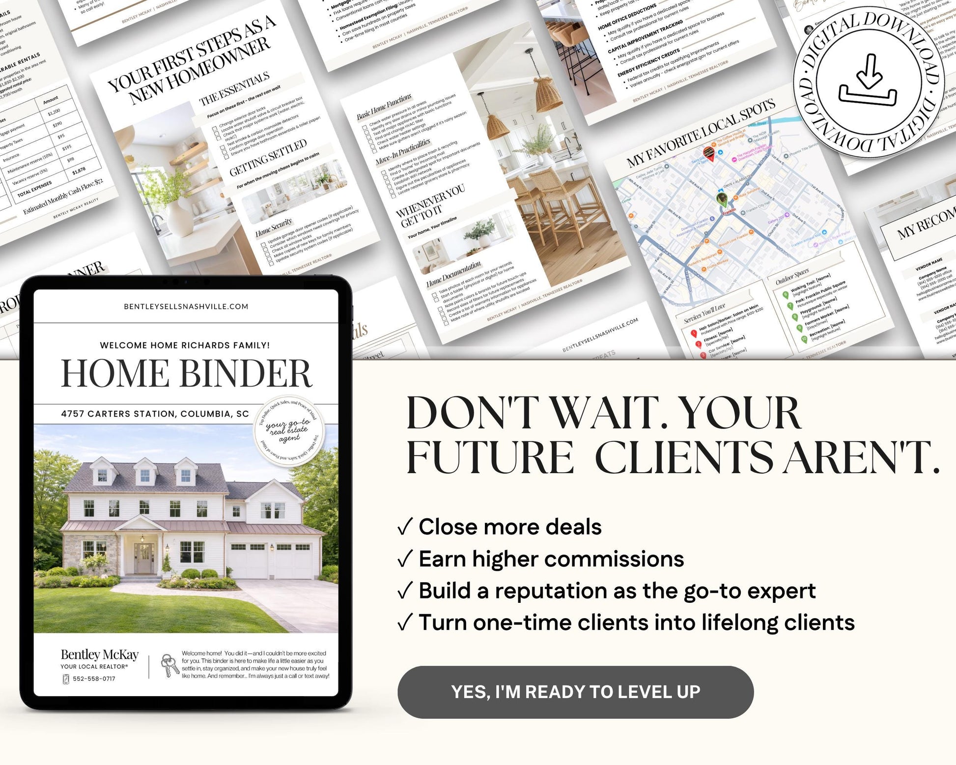 28 Page Closing Day Binder | Home Buyer Guide | Real Estate | Home Owner Packer | Realtor Marketing | New Home Owner Guide | Closing Gift