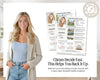 a smiling woman in a light-colored jacket standing next to a collage of real estate market analysis documents.