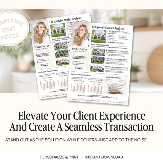 a flyer for a real estate agent
