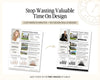 The image is a promotional flyer for a real estate company that offers customizable marketing materials, such as brochures and flyers, for various properties. The flyer highlights the company's ability to create tailored marketing materials based on the specific needs of each property.