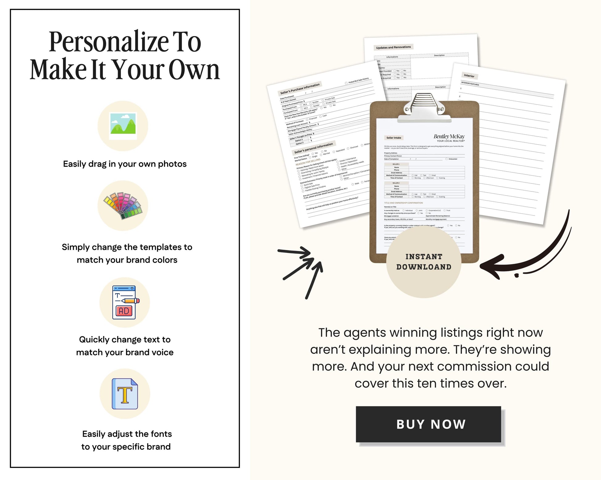 a flyer with a clipboard and a clipboard on it