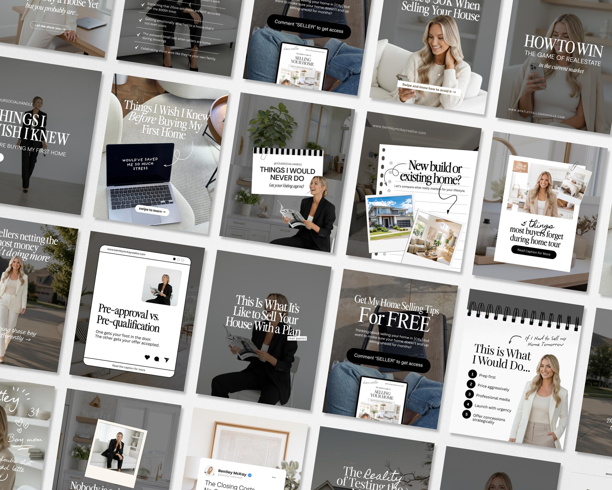 a collage of various real estate-related images, including photographs of houses, people, and other elements related to the real estate industry.