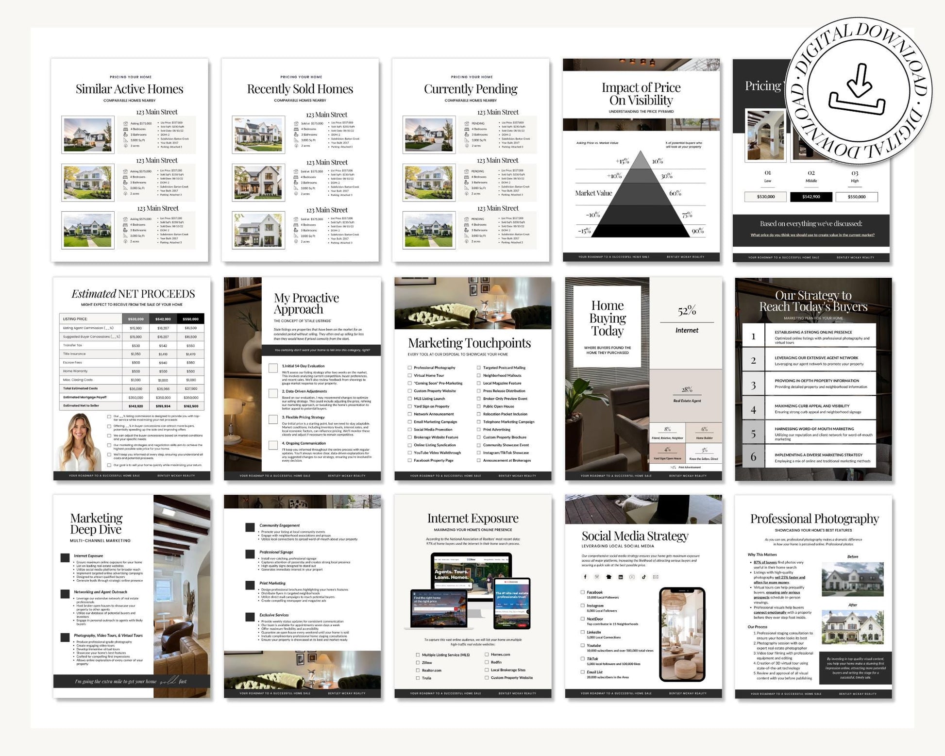 2026 Listing Presentation, NAR Settlement, Listing Consultation, Home Seller Guide, Luxury CMA, Real Estate Marketing (Canva Template)