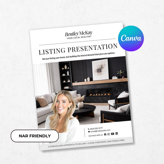 2026 Listing Presentation, NAR Settlement, Listing Consultation, Home Seller Guide, Luxury CMA, Real Estate Marketing (Canva Template)