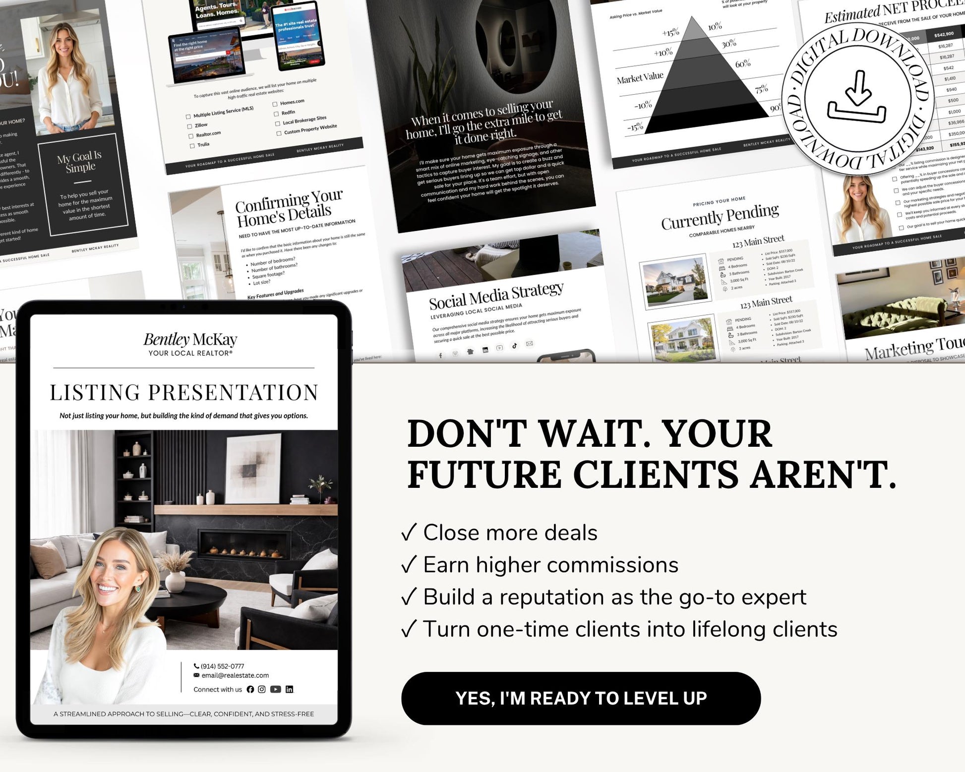 2026 Listing Presentation, NAR Settlement, Listing Consultation, Home Seller Guide, Luxury CMA, Real Estate Marketing (Canva Template)