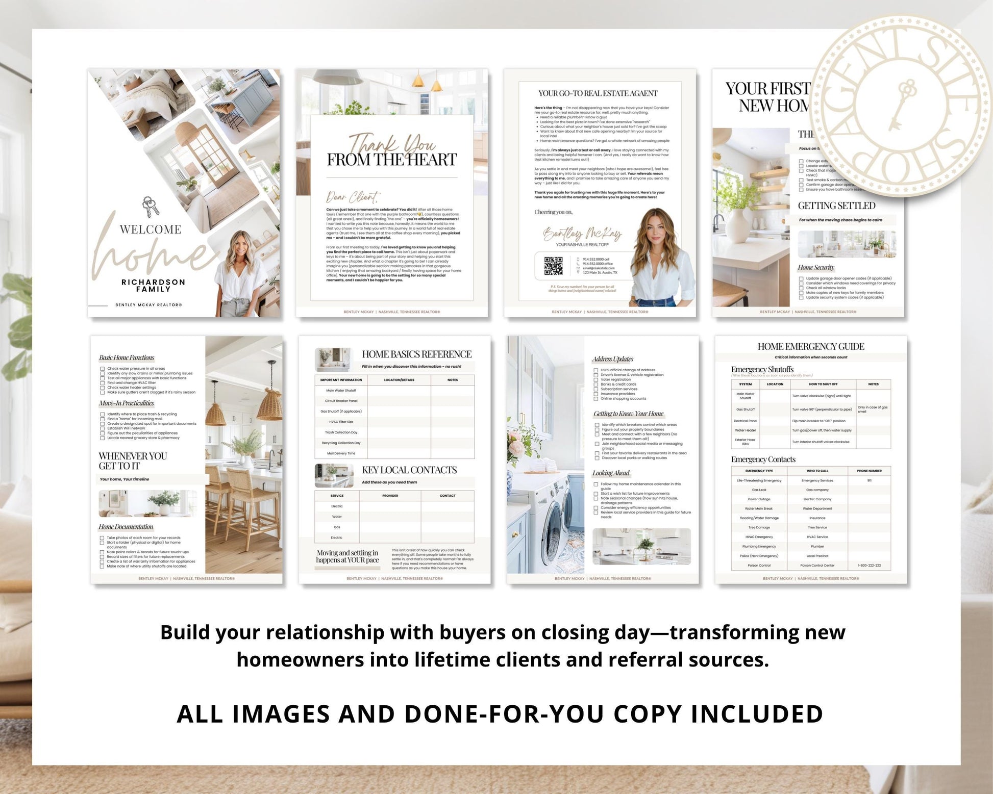 28 Page Closing Day Binder | Home Buyer Guide | Real Estate | Home Owner Packer | Realtor Marketing | New Home Owner Guide | Closing Gift