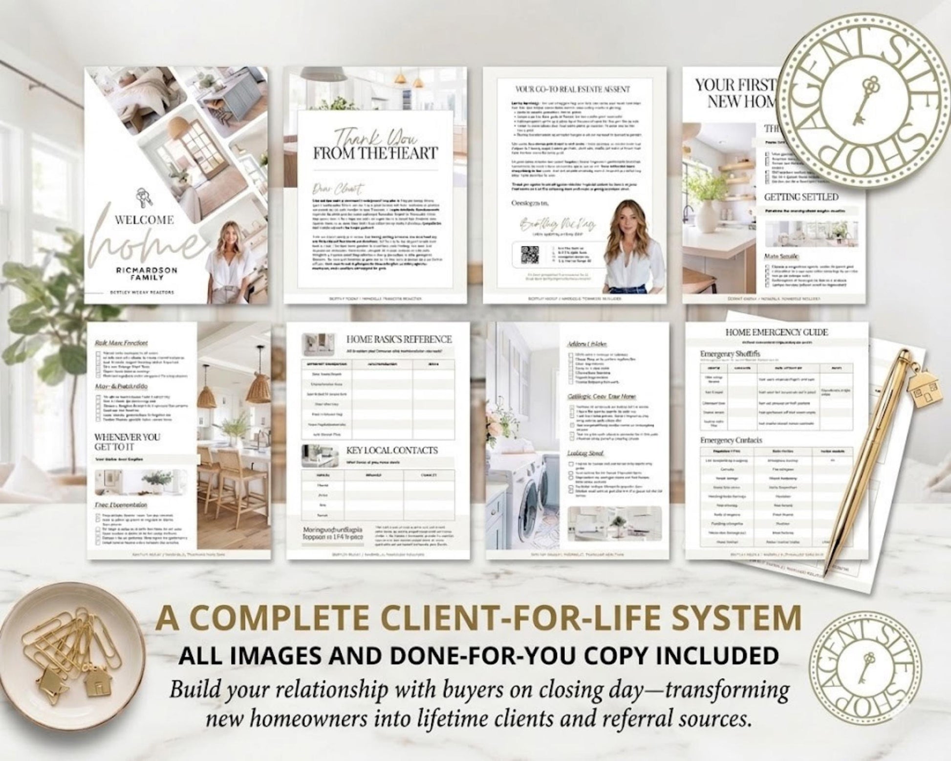 28 Page Closing Day Binder | Home Buyer Guide | Real Estate | Home Owner Packer | Realtor Marketing | New Home Owner Guide | Closing Gift