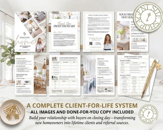 28 Page Closing Day Binder | Home Buyer Guide | Real Estate | Home Owner Packer | Realtor Marketing | New Home Owner Guide | Closing Gift
