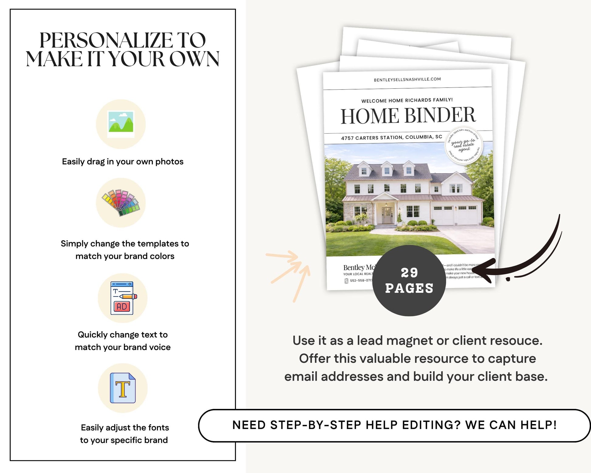28 Page Closing Day Binder | Home Buyer Guide | Real Estate | Home Owner Packer | Realtor Marketing | New Home Owner Guide | Closing Gift