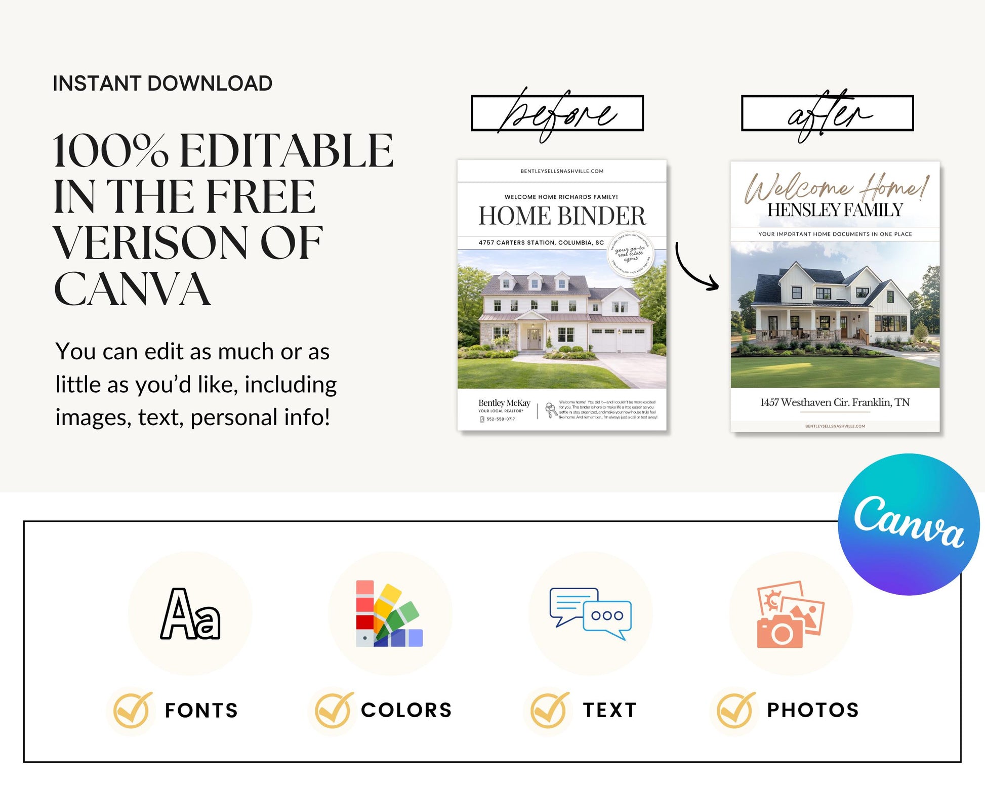 28 Page Closing Day Binder | Home Buyer Guide | Real Estate | Home Owner Packer | Realtor Marketing | New Home Owner Guide | Closing Gift