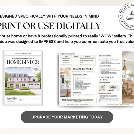 28 Page Closing Day Binder | Home Buyer Guide | Real Estate | Home Owner Packer | Realtor Marketing | New Home Owner Guide | Closing Gift