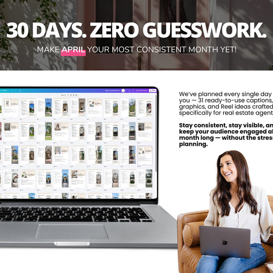 April 2026 Real Estate Social Media Canva Templates, Realtor Marketing Canva Instagram & Facebook Posts Reels Content Bundle, Spring, Luxury