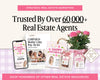 The image is an advertisement for a real estate marketing campaign called "Happy Mother's Day". It features various items related to the campaign, such as a mobile phone, a book, a potted plant, and a gift bag. The text on the image highlights the campaign's trustworthiness and the wide range of resources available for the campaign.
