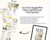 The image is a collage of various real estate-related documents and materials, including brochures, a magazine, and a tablet displaying a website. The text in the image emphasizes the importance of showcasing one's expertise and engaging with clients, as well as providing valuable content and updates to nurture relationships and grow a database.