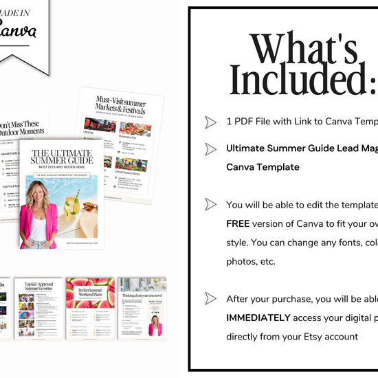 The image is a collage of various images, including a magazine cover, a summer guide, and a list of summer-related items. The text in the image is too small to read clearly, and it is not possible to describe each individual image in detail. The text should be focused on the main elements of the collage, such as the magazine cover, the summer guide, and the list of summer-related items.