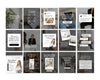 a collection of real estate-related images, including photos of homes, interior design elements, and people discussing real estate matters. The images are arranged in a grid format, with each image featuring a caption or description. The captions and descriptions provided are concise and focused on the content of the images, avoiding redundancy and vague wording.