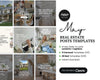 a collection of real estate-related posts and posts, including a collage of images showcasing various aspects of real estate, such as homes, interior design, and lifestyle elements.