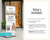 a Bentley McKay real estate agent's promotional banner for their digital product, which includes a free Canva template and the ability to customize the design.