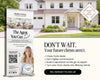 The image is an advertisement for a real estate agent named Bentley McKay, featuring a large house and a woman holding a sign.