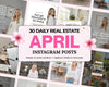 April 2026 Real Estate Social Media Canva Templates, Realtor Marketing Canva Instagram & Facebook Posts Reels Content Bundle, Spring, Luxury