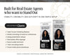 The image is a promotional banner for real estate agents who want to stand out. It features two banners with a woman in a black jacket and a man in a suit, both promoting Bentley McKay Real Estate. The banners are designed to showcase the company's expertise in real estate marketing and provide a simple, professional setup for agents.