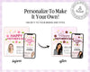 The image is a collage of two images, each featuring a woman's face and the text "Happy Mother's Day" in a pink and white color scheme. The text is styled in a playful and festive manner, suggesting a personalized touch for Mother's Day.