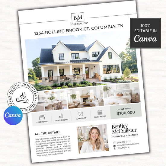 a brochure for a real estate listing company