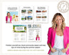 The image is a collage of various images, including a woman in a pink jacket, a magazine cover, and a brochure. The collage also includes text that provides information about a summer guide and a woman posing for a photograph.