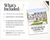 The image is a brochure for a property called "1517 Brookfield Dr.Columbia, TN". The brochure includes a property image and a free canvas template for customizing the design.