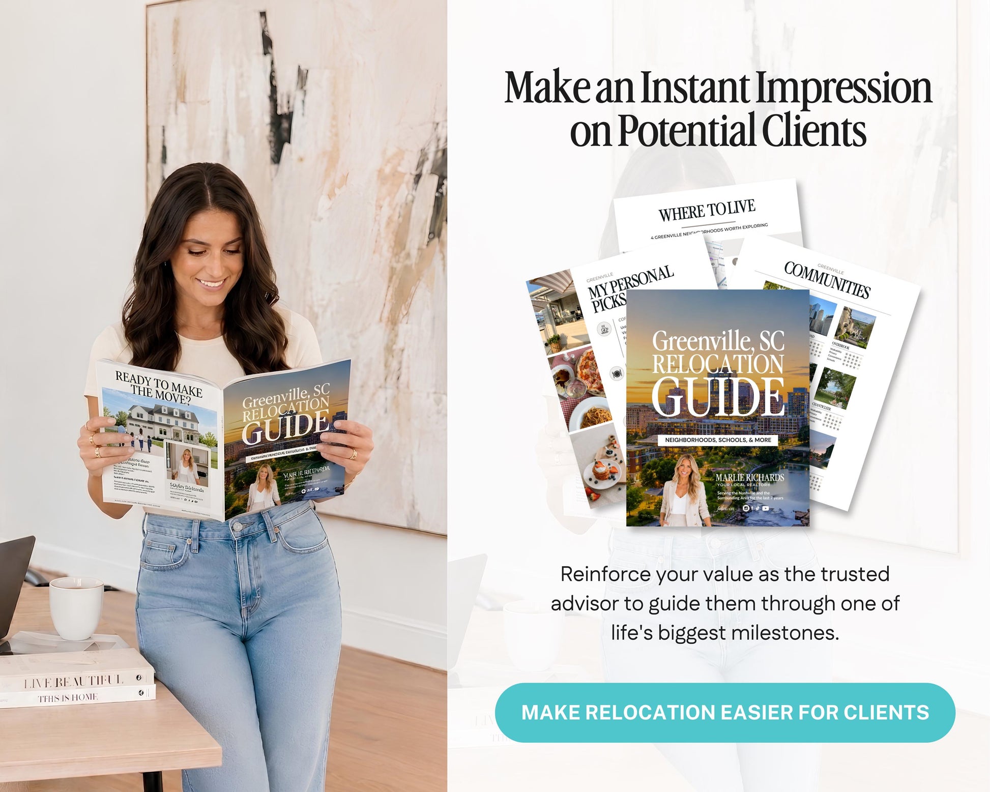 Real Estate Relocation Guide | Buyer Welcome Guide | Canva Template