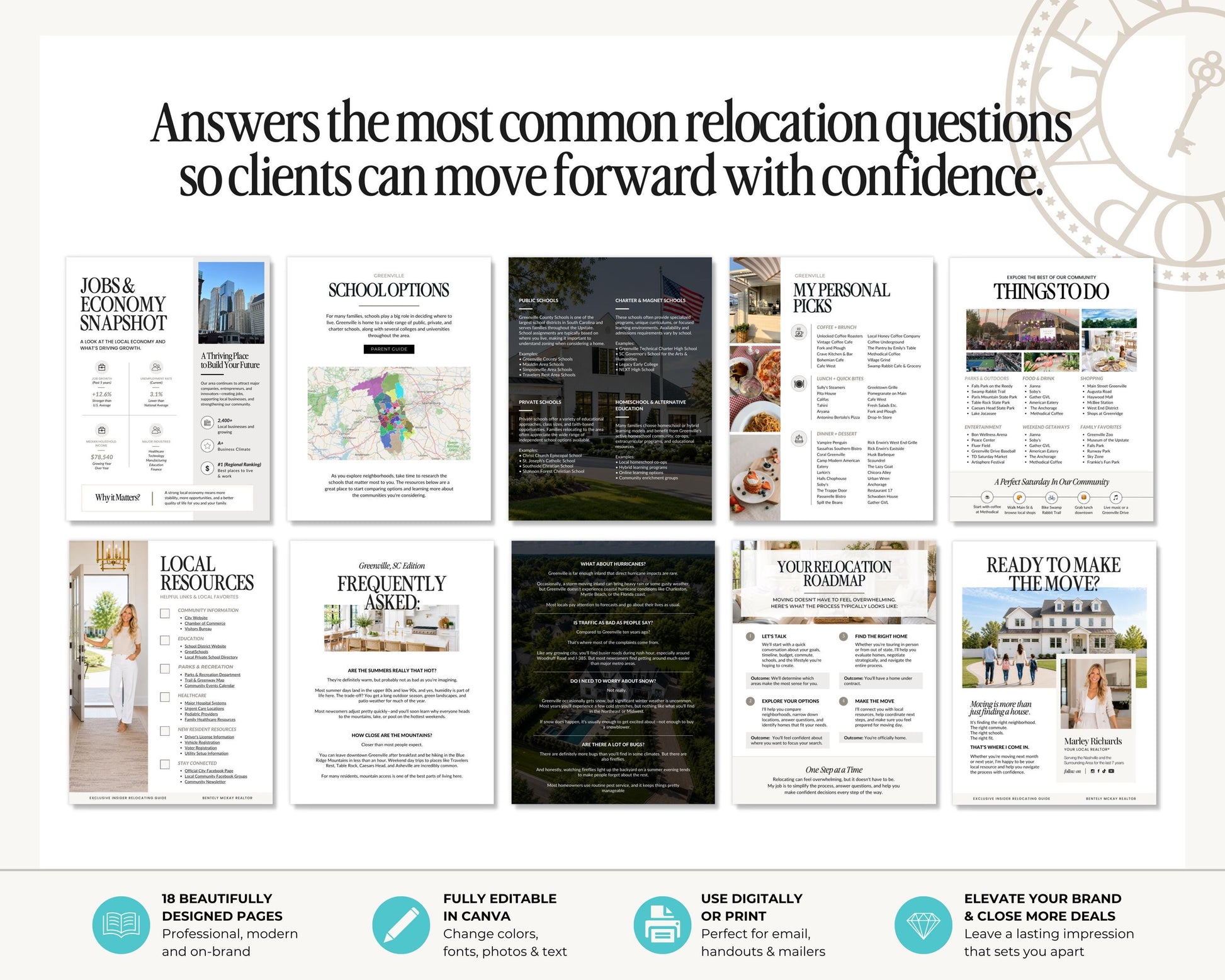 Real Estate Relocation Guide | Buyer Welcome Guide | Canva Template