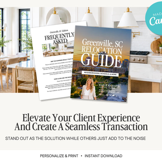 Real Estate Relocation Guide | Buyer Welcome Guide | Canva Template