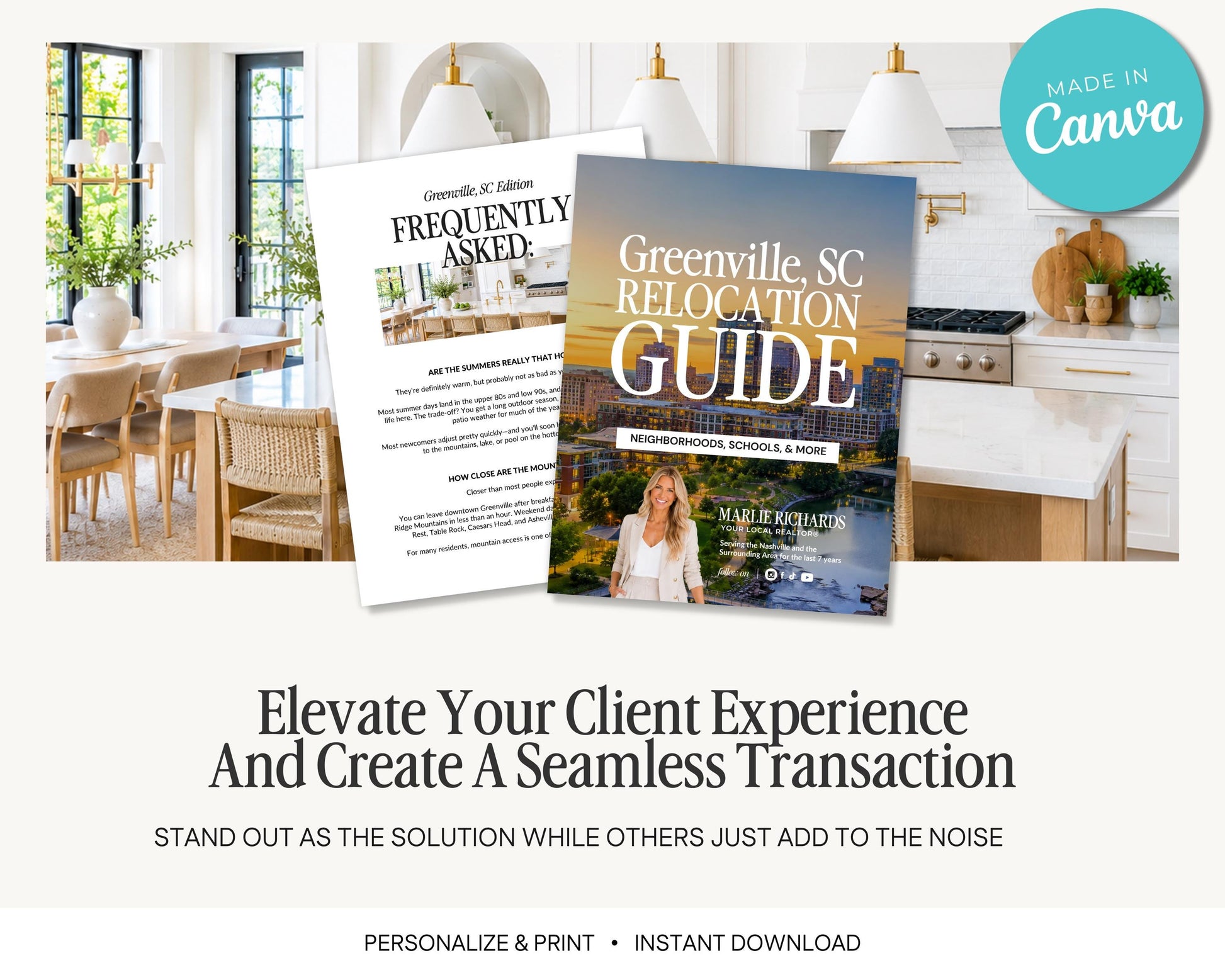 Real Estate Relocation Guide | Buyer Welcome Guide | Canva Template