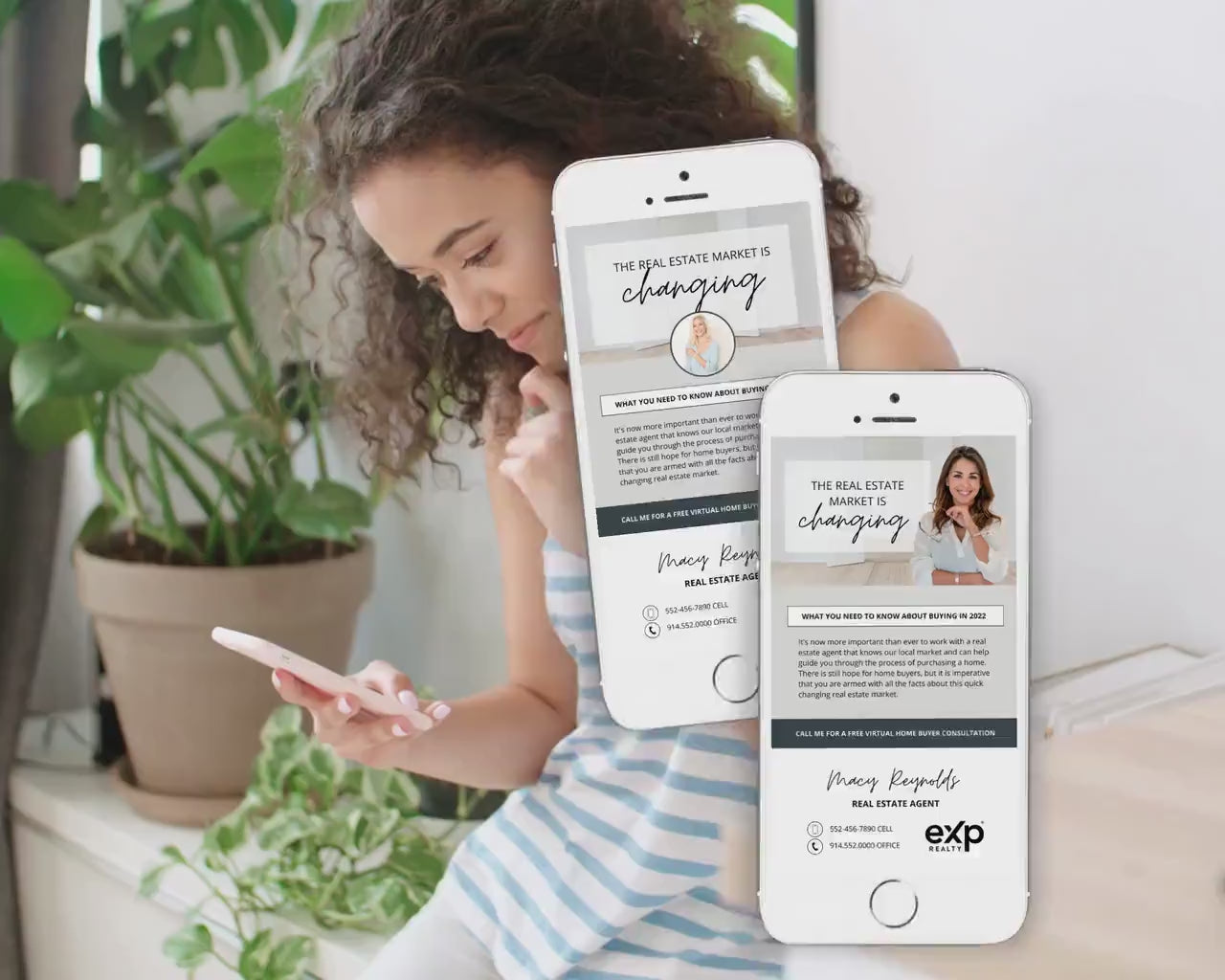 Digital Textable Card | Real Estate Business Card | Market Changing | Interest Rates | Real Estate Marketing | Prospecting Flyer | Canva