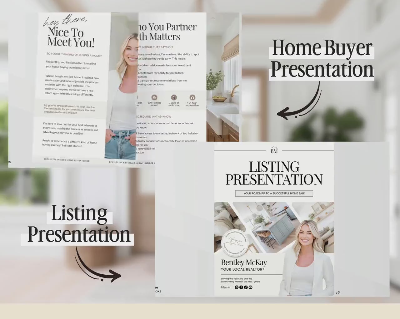 Listing & Buyer Presentation: Real Estate Marketing Bundle (Canva Editable)