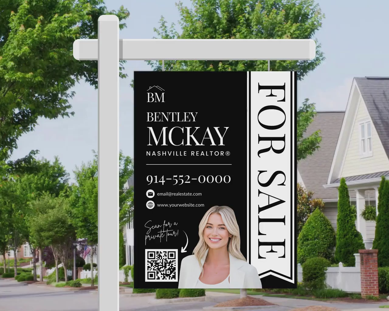 Real Estate Yard Sign Template | For Sale Sign | Property Sign | Modern For Sale Sign | Real Estate Sold Sign | Canva For Sale | Sign Rider