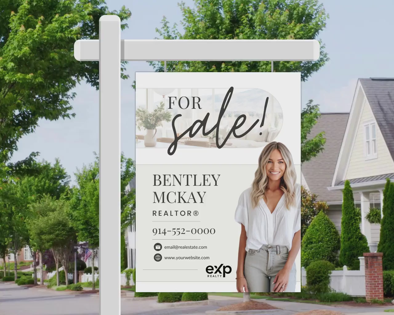 Real Estate Yard Sign Template | For Sale Sign | Property Sign | Modern For Sale Sign | Real Estate Sold Sign | Canva For Sale | Sign Rider